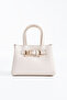 Cream Belt Detailed Women's Crossbody and Shoulder Bag