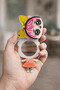 Mirror Keychain with Girl Figure – Cute Design Bag Accessory - 2