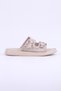 Jüjü Series Women's Cream Double Buckle Slippers – Stylish Daily Summer Slippers with Trok Detail - 5
