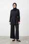 Women's Belted Shirt and Pants Set with Lace Stripe Detail on the Sleeves and Sides