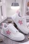 Women's Star Pattern Sneaker White-Powder Sports Shoes - 2