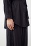 Women's Belted Shirt and Pants Set with Lace Stripe Detail on the Sleeves and Sides - 4