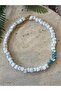 Glass Bead Natural Stone Pearlescent Necklace - 2