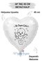 18 Inch White Heart Foil Balloon |   My First Tooth Came in |   Tooth Figured |   My First Tooth Came Out Party |   Baby
