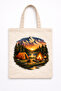 Camping Themed Raw Cloth Bag, Shoulder Bag, Shopping Cloth Bag, Sublimation Printed Cloth Bag - 2