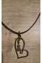 Bohemian Style Necklace with Violin Theme Inside a Heart
