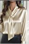 Women's Satin Shawl Detail Blouse