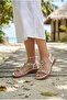 26Y240-2 Anatomical Comfortable Flexible Stone Detailed Rubber Women's Sandals - 6