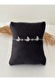 Zircon Stone Minimal Detailed Steel Bracelet - 2