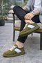 Jy011 Line Men's Casual Lace-Up Suede Sports Sneaker Shoes Sht - Khaki/White - 2