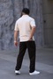 Men's Polo Collar (t-shirt + trousers) comfortable fit zip detail top and bottom set - 3