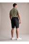 Men's Shorts Relaxed Fit Black Summer Elastic Waist Casual Shorts with Pockets - 3