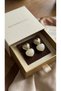Gold Color Vintage Earrings with Steel Heart Figure - 2