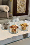 6-Piece Glass Snack Bowl Set – Stylish Embossed Presentation Bowls, Nuts & Breakfast Serving Bowls - 2
