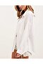20153 Single Pocketed Oversized Linen Shirt - White - 2