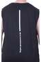 Plus Size Printed Sleeveless T-Shirt Life Is Never 26121 Black - 3