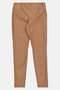 Women Petite Plain Pull On Faux-Leather Pants, Tan - 4