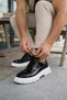 Jy06 Solven Lace-Up Patent Leather Men's Casual Sports Classic Shoes Rbt - Black - 2