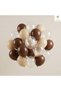 Engagement Ornaments Balloon Set 20 Pieces Brown Beige Gold Confetti Transparent Balloon - 2
