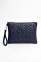 Grafina Navy Blue Geometric Patterned Portfolio Clutch Handbag 25X19 cm
