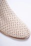 Women's Beige Laser-Cut Hole Detailed Casual Comfortable and Stylish Westren Style Summer Boots - 7