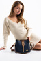 Sanmorris Quality Gold Accessory Detailed 3-Compartment Shoulder and Crossbody Bag (Height 19 cm Width: 23 cm) - 3