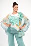 Women's Asymmetrical Cut Chiffon Athlete Curve Plus Size Viscose Sporty Stylish Blouse