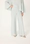 Cape Blazer and Loose-Leg Pants Set - 3