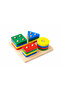 4-Piece Wooden Bultak Geometric Shape Placement and Tetris Block Puzzle Educational Toy Set - 3
