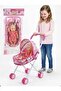 Baby Doll Stroller Set with Doll – Foldable Toy Pram for Kids (Pink) - 2