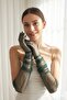 Avelisse Couture Full Tulle Emerald Green Gloves – Elegant Bridal & Event Accessory - 2