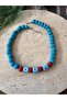 Handmade Evil Eye Bead Eye Glass Blue Necklace - 2