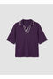 Nevavm Polo Collar Soft Touch Women's T-Shirt with Difference - 5