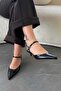 Lilya Women's Patent Leather Low Heeled Shoes Black