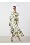 Lcwaikiki Classic Patterned Flounce Women's Long Dress