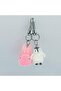 Penguin and Rabbit Figured Zipper Bag Clothes Ornament Charm Keychain 2 Pieces - 8