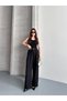 Women's Fabric Belted Palazzo Trousers - 2