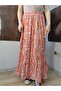 Elastic Waist 3-Layer Ruffled Viscose Fabric Skirt, Mevlana Long Cotton Skirt - 7