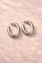 Lightweight Oval Thick Hoop Earrings - 3