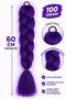 K-Pop Character Rumi Cosplay Braided Hair Purple African Braid - 2