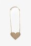Le Mabelle Girl's Glittery Heart-Shaped Chain Strap Bag Gold