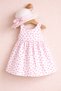 Baby Girl Straw Hat Colorful Dress Pink Lilac Orange Holiday Outfit