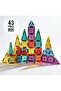 Magnetic Building Blocks (Mini) - 43 Pieces Colorful 3D Magnetic Playset