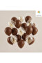 Engagement Ornaments Balloon Set 20 Pieces Brown Gold Confetti Transparent Balloon - 2