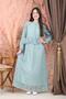 Girls' Mint Green Tulle Dress with Button Detail - 3