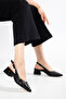 Knitted Patterned Women's Classic Shoes with Heel Heel 3 cm - 2