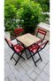 Balkon Bahçe Mutfak Bistro Set Katlanır Masa-sandalye - 3