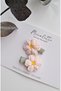 Baby Girl Knitted Daisy Hair Clip Set of 2 - Mini Clip Baby Hair Clip (3.5cm) - 2