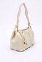 Camelia Knot Drawstring Detailed Women's Hand and Shoulder Bag Cream - 5