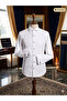 Ars Ata Collar Black Buttoned Slim Fit Cotton Men's Bridal Suit & Tuxedo Shirt - Special Design with Cuffs - 2